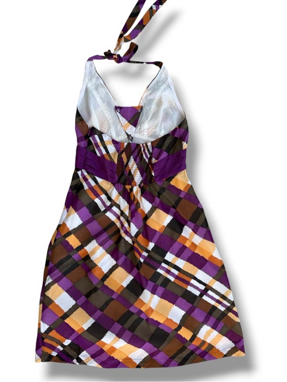 Anthropologie Moulinette Soeurs Etty Purple Fit & Flare Halter Dress Size 4 - Picture 5 of 12